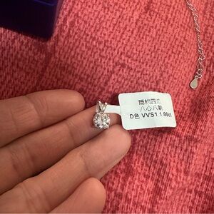 Elegant Silver Diamond Pendant